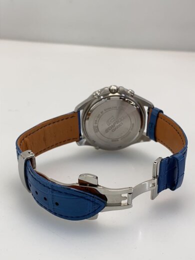 商品画像：クォーツ腕時計/アナログ/レザー/SLV/BLU/EFR-547 4