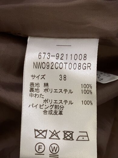 商品画像：コート/38/ポリエステル/BRW/673-9211008 4