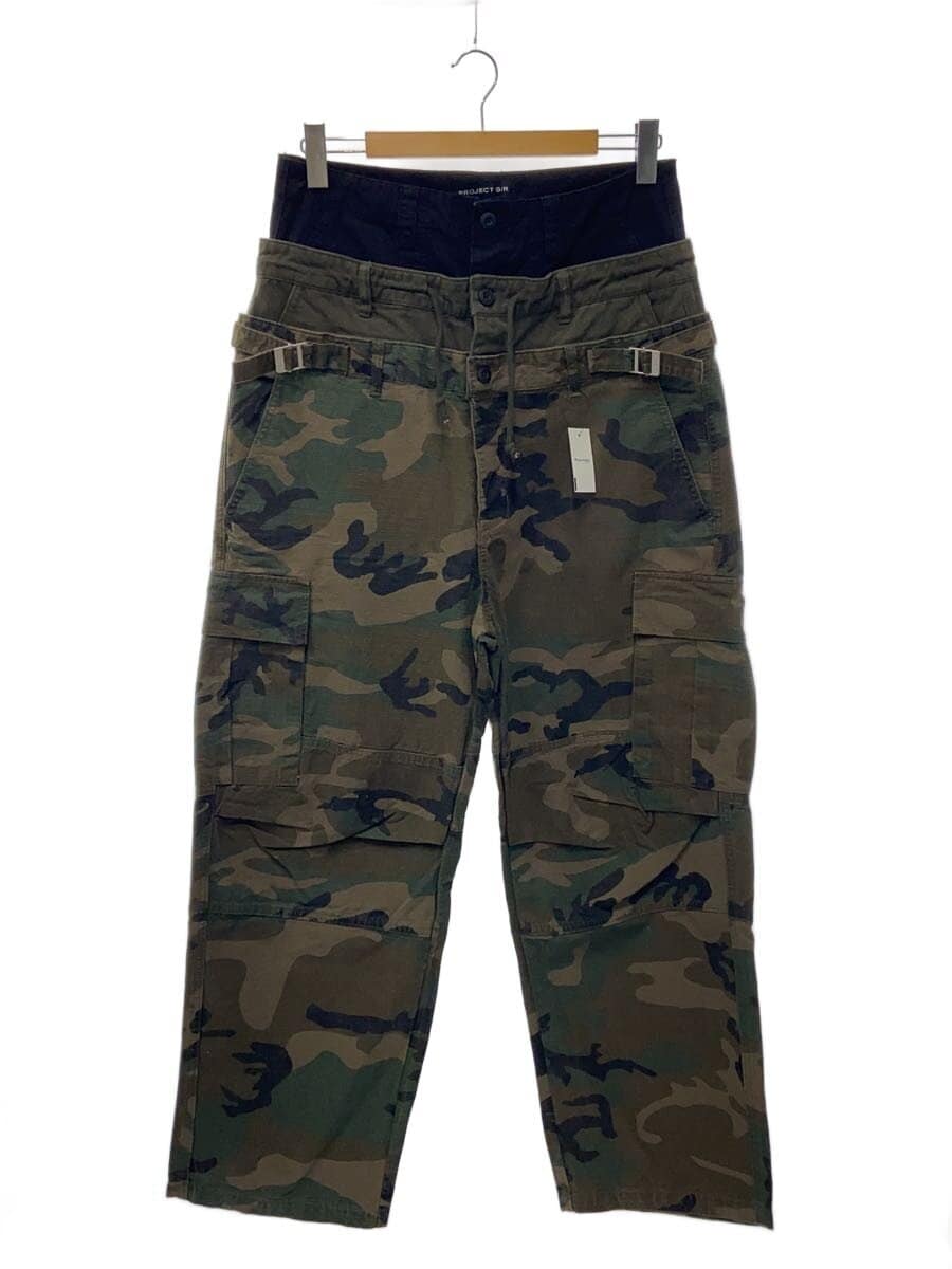 PROJECT G/R / 3 LAYERD CARGO PANTS/ボトム/3/コットン/KHK/カモフラ