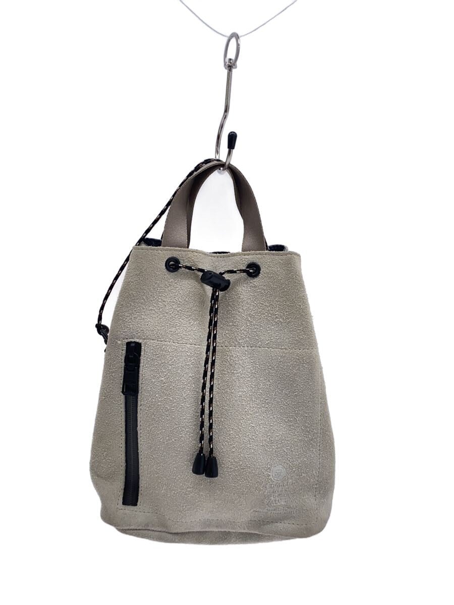 AS2OV × EKAL / レザー/GRY/無地/ASO2V1-FE13/LEATHER DRAWSTRING BAG