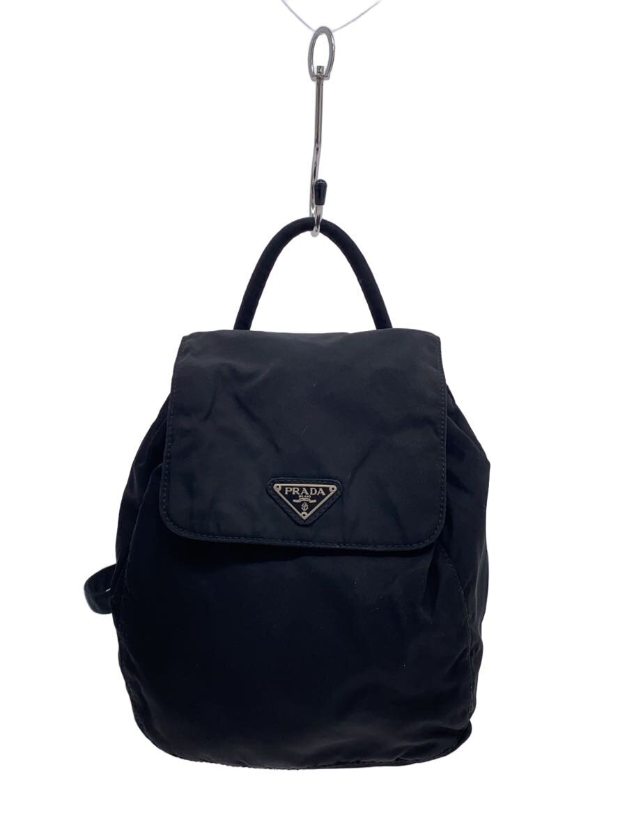 PRADA / リュック/ナイロン/BLK//