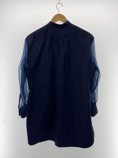 商品画像：長袖ブラウス/1/コットン/NVY/シアー長袖シャツ 2