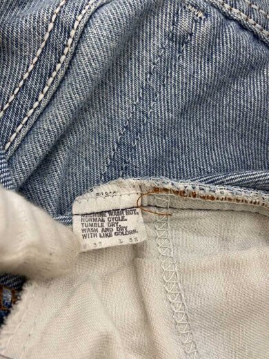 商品画像：オレンジタブ/ボタン裏575/ボトム/33/コットン/BLU/509-0917/80s 5