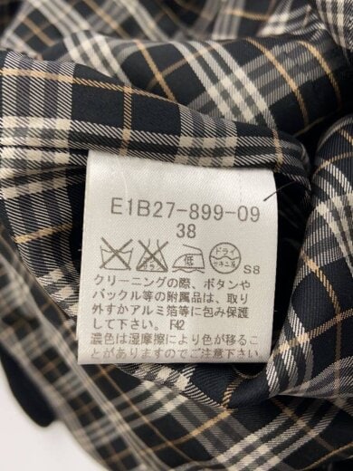 商品画像：トレンチコート/38/ウール/BLK/無地/E1B27-899-09 4