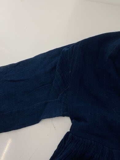 商品画像：長袖ブラウス/2/--/NVY/無地/インディゴ染ラバリジャケット 6