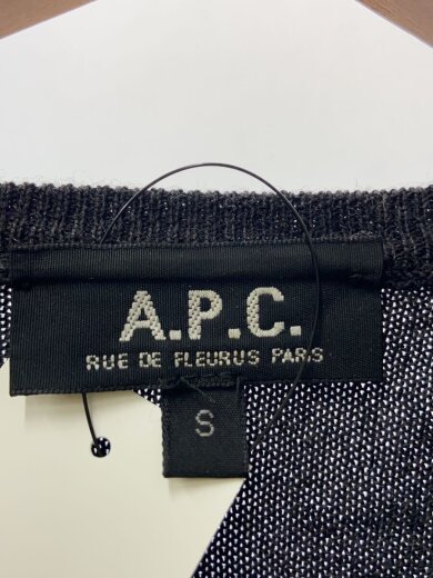 商品画像：ニット・セーター(薄手)/S/ウール/GRY/無地/シルク・カシミヤ混 4