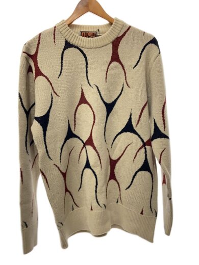 商品画像：ATD FLAMES KNIT/ニット・セーター(厚手)/L/ウール/BEG 1