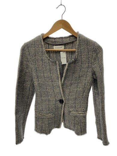 商品画像：ツイードノーカラージャケット/34/ウール/GRY/78-07-66-07005 1