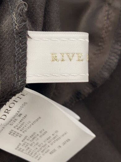 商品画像：ボトム/36/ポリエステル/GRY/両面起毛サイドベルトワイドパンツ 4