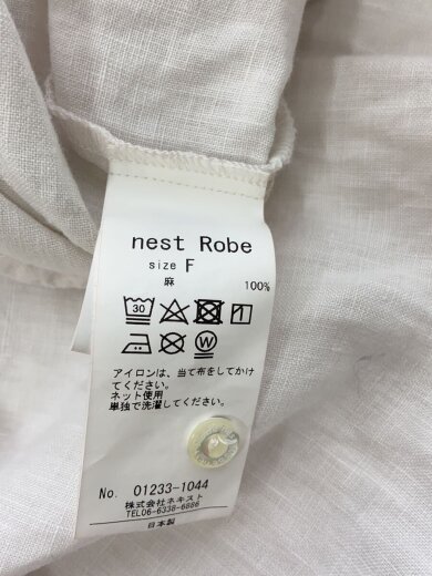 商品画像：長袖ブラウス/FREE/リネン/WHT/01233-1044 4