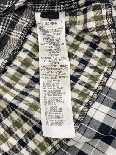 商品画像：ドッキングチェックシャツ/長袖シャツ/M/コットン/GRY/チェック/MORRIS-0BDAE 5