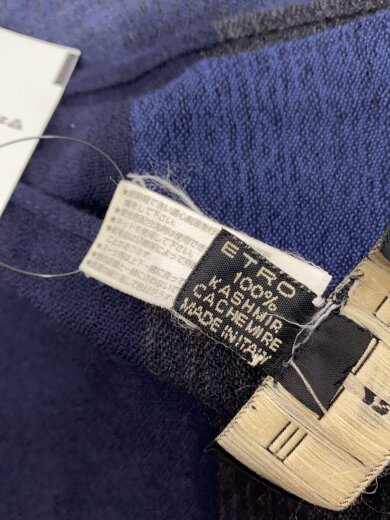 商品画像：マフラー/カシミア/NVY/ボーダー/メンズ 3