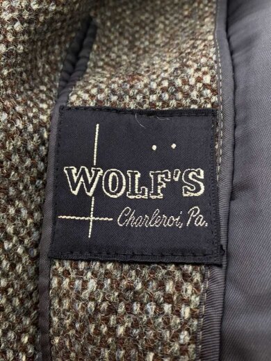 商品画像：70s/ツイードチェスターコート/ウール/BRW/チェック 4