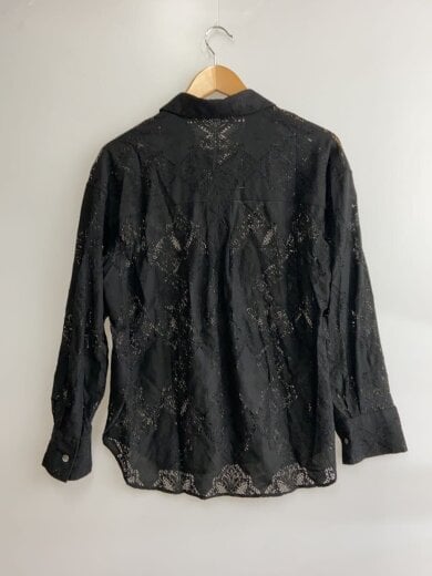商品画像：コードレースシャツ/長袖ブラウス/--/コットン/BLK/26-050-400-9270-2-0// 2
