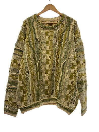 商品画像：3D CREW NECK KNIT/ニット・セーター(厚手)/L/アクリル/GRN/FS1161 1