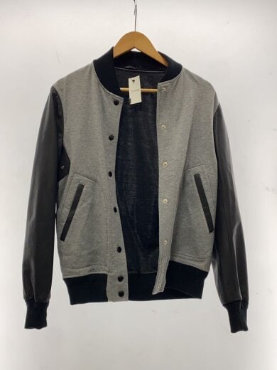 商品画像：スウェットジャージー×袖レザースタジャン/--/コットン/GRY 3