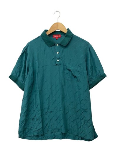 商品画像：ポロシャツ/L/シルク/GRN 1