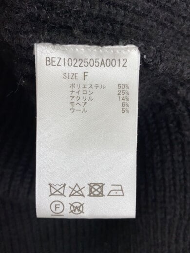 商品画像：カーディガン(厚手)/FREE/ポリエステル/BLK/BEZ1022505A0012 4