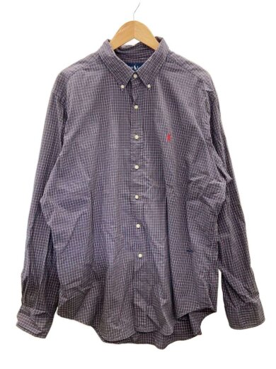 商品画像：長袖シャツ/XXL/コットン/NVY/チェック 1