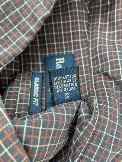 商品画像：長袖シャツ/XXL/コットン/NVY/チェック 4