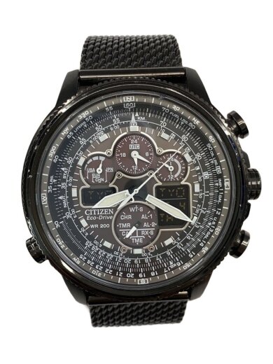 商品画像：ソーラー腕時計/デジアナ/ステンレス/GRY/BLK/U680-S098378 1