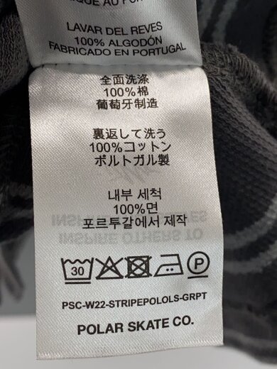 商品画像：長袖シャツ/L/コットン/GRY/ボーダー// 4