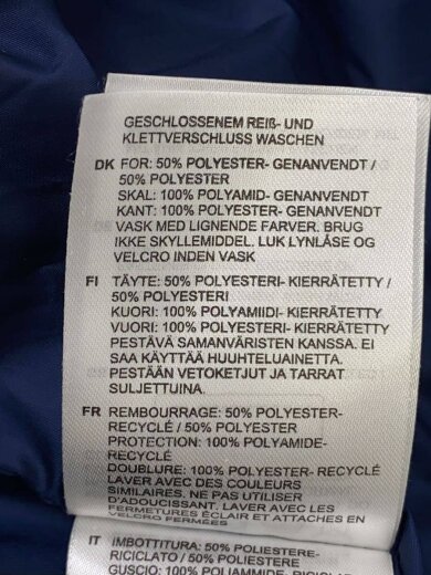 商品画像：ダウンジャケット/S/ポリエステル/NVY/604402/中綿ジャケット 4