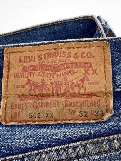 商品画像：日本製/ボタン裏J22/ストレートパンツ/32/デニム/IDG/502XX/ダメージ有 4