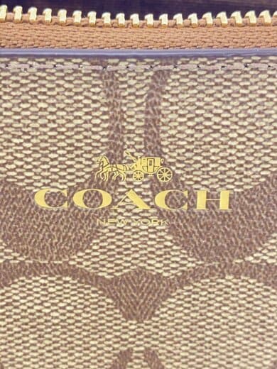 商品画像：ポーチ/メイクポーチ/PVC/BEG/総柄/シグネチャー 5