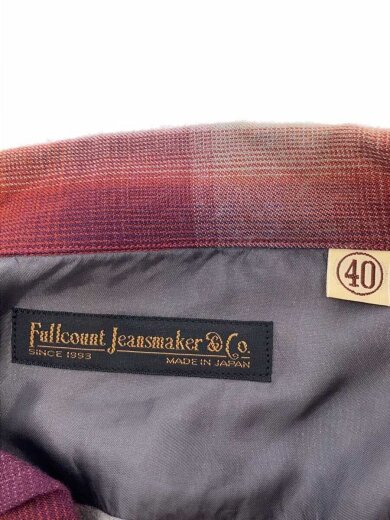 商品画像：長袖シャツ/40/レーヨン/RED/チェック/4092/レーヨンチェックオープンカラーシャツ 3