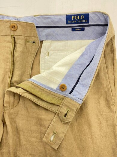 商品画像：リネンスラックスパンツ/32×32/リネン/BEG/無地 3