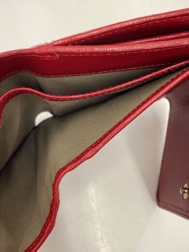 商品画像：3つ折り財布/レザー/RED/レディース 6