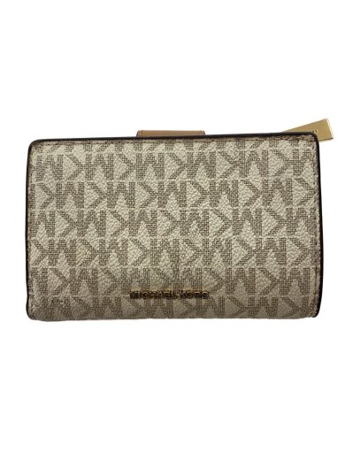 商品画像：2つ折り財布/PVC/WHT/総柄/レディース/32F1GGR8B※コインポケット使用感有 2