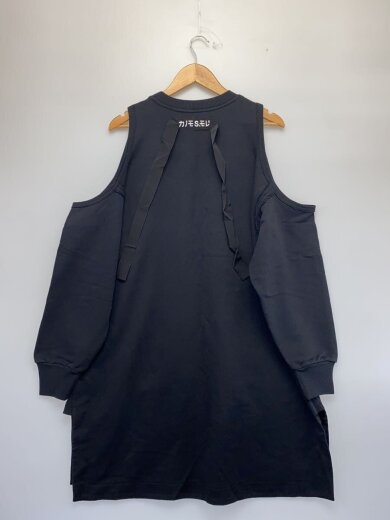 商品画像：変形スウェット/L/コットン/BLK/無地/オープンショルダー/パンク// 2