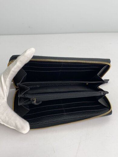 商品画像：長財布/レザー/BLK/無地/レディース/456117496334// 4