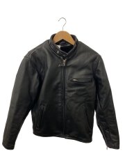 641/ボアライナー付/USA製/シングルライダースジャケット/38/レザー/ブラック