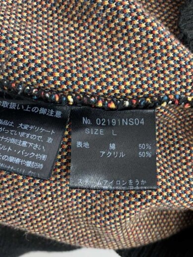 商品画像：ニット・セーター(厚手)/L/コットン/BLK/02191NS04 4