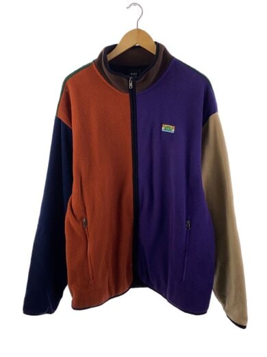 商品画像：パネルフリースジャケット/XL/ポリエステル/マルチカラー/FL00195 1