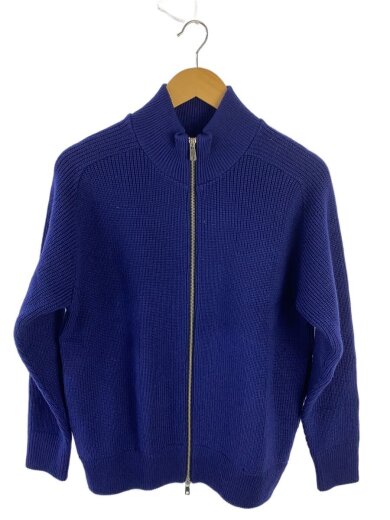 商品画像：ウールリブジップドライバーズニット/ニット・セーター/1/ブルー/133531001// 1