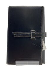 手帳カバー/ブックカバー/レザー/BLK/無地/メンズ