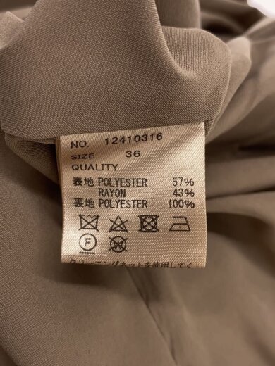 商品画像：Check Pencil Dress/キャミワンピース/36/ポリエステル/BEG/12410316 4