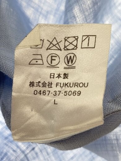 商品画像：OFF THE CUFF/オフザカフ/COTTON TAPE EMB SHIRT/半袖シャツ/L/リネン/ブルー// 4