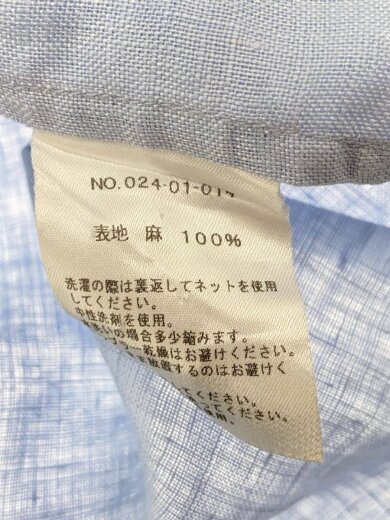 商品画像：OFF THE CUFF/オフザカフ/COTTON TAPE EMB SHIRT/半袖シャツ/L/リネン/ブルー// 5