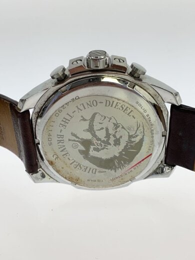 商品画像：クォーツ腕時計/アナログ/レザー/GRY/BRW/dz-4290 3