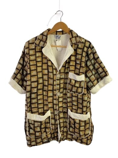 商品画像：50s/60s/VINTAGE/ビーチシャツ/半袖シャツ/M/コットン/BEG/総柄 1