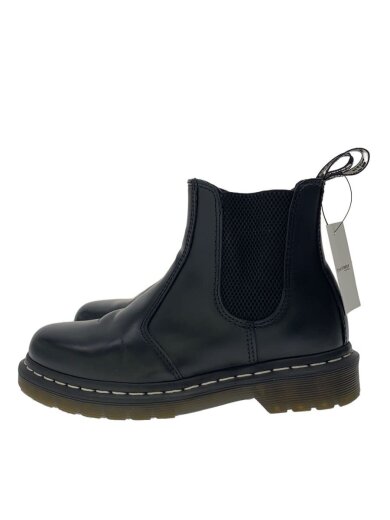 商品画像：ホワイトステッチ チェルシーブーツ/サイドゴアブーツ/UK5/BLK/レザー/29 1