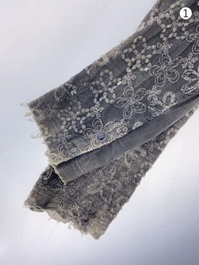 商品画像：Y2K/刺繍/長袖シャツ/2/コットン/GRY 5