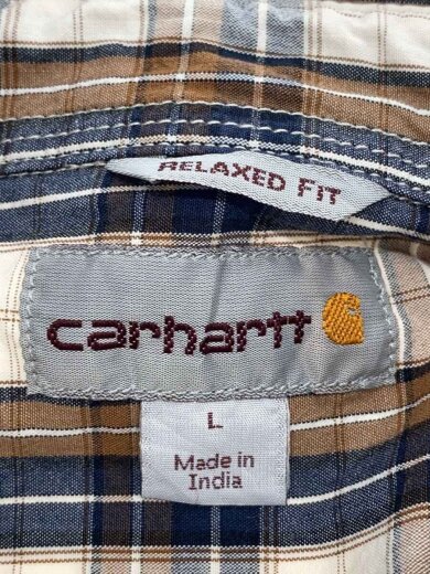 商品画像：半袖シャツ/L/コットン/WHT/チェック 3