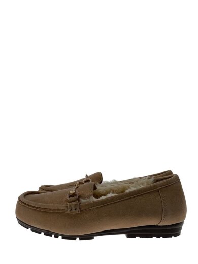 商品画像：ビットローファー/ボア/ローファー/24cm/BEG 1