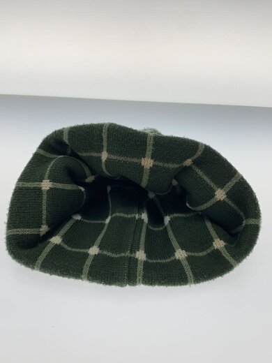 商品画像：ニットキャップ/チェック柄/コットン/グリーン/メンズ// 3